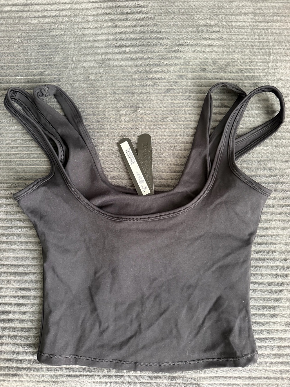 SKIMS Black Double-Strap Scoop Neck Camisole Tank